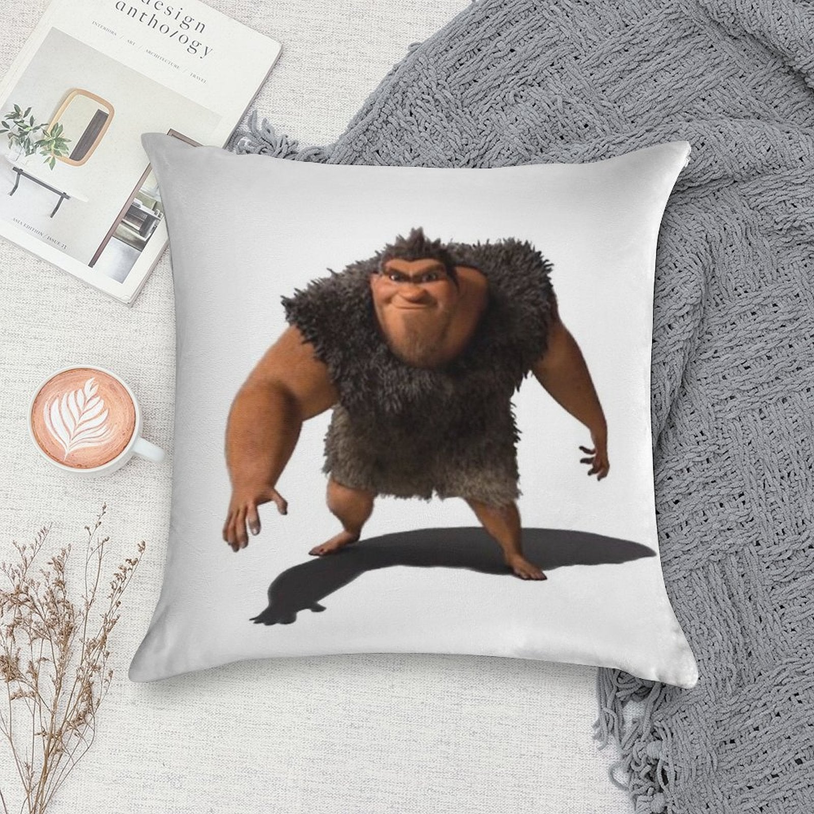 Grug Soft Easy Maintenance Throw Pillow