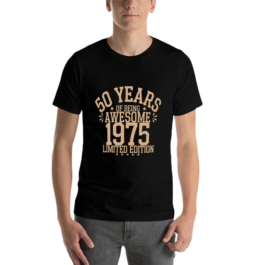 50 Year Birthday Decorations Men Gag 50yr 1975 50th Birthday  Soft T-Shirt