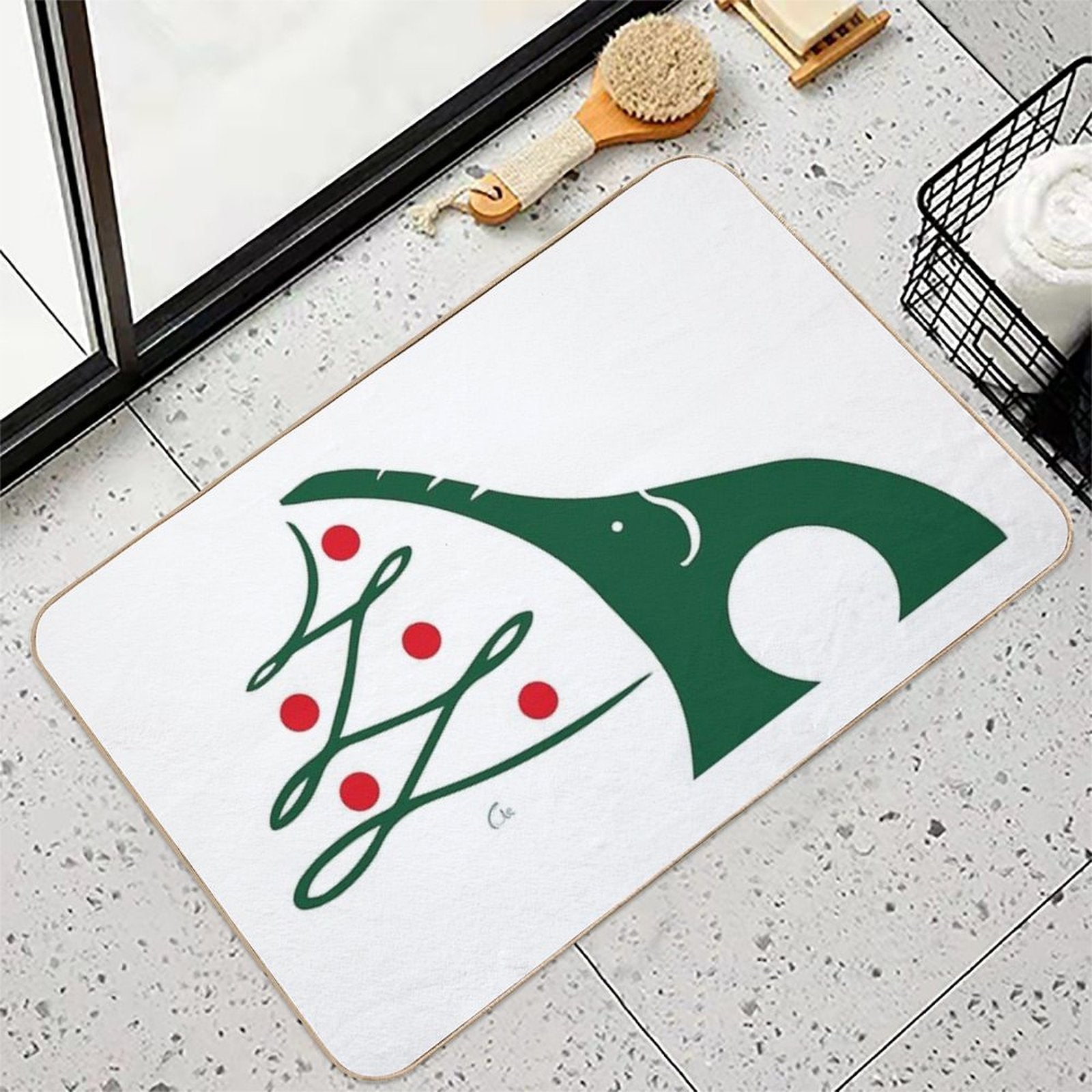 Elephant Christmas 1  Rapid-Drying Bath Mat