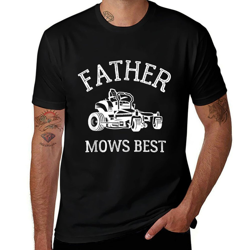 Father Mows Best Funny Riding Mower  Breathable T-Shirt