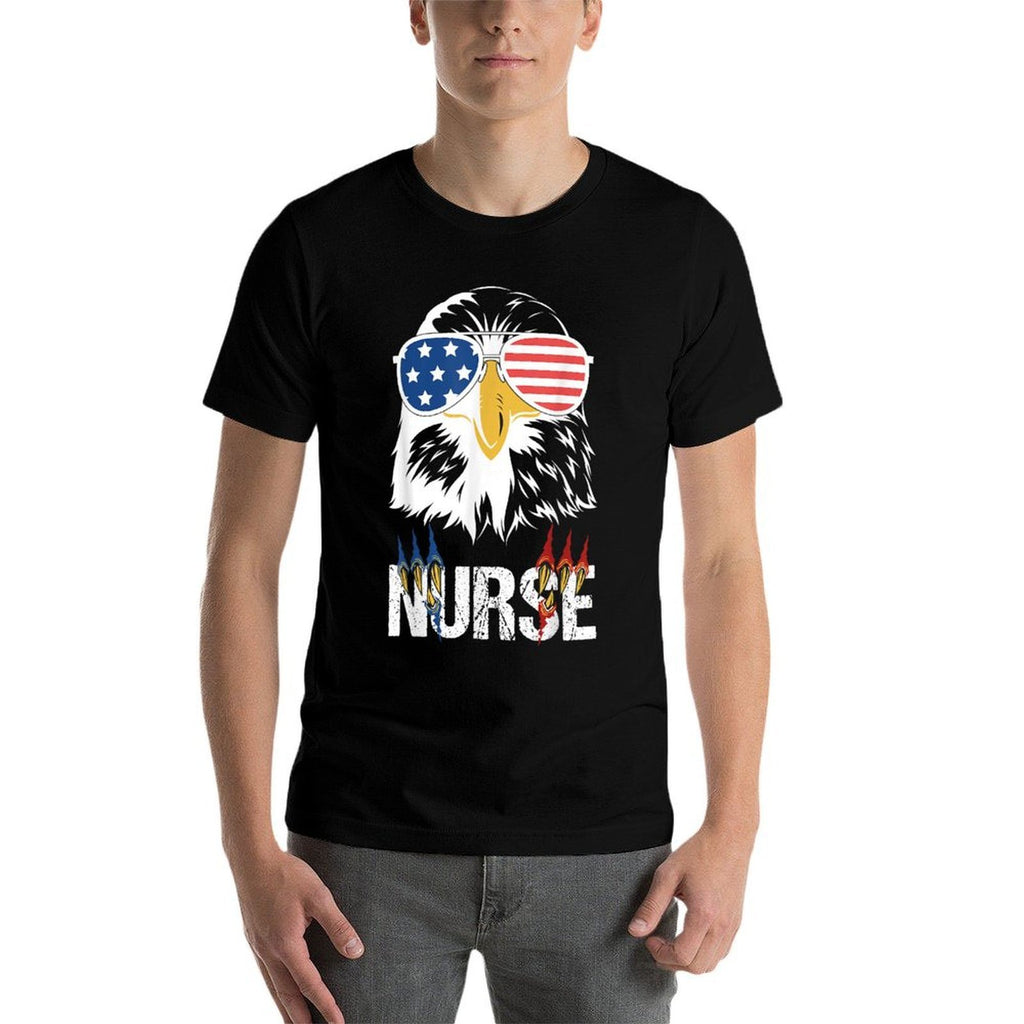 Patriotic Eagle 4th of July USA American Nurse 2023  Odor-resistant T-Shirt