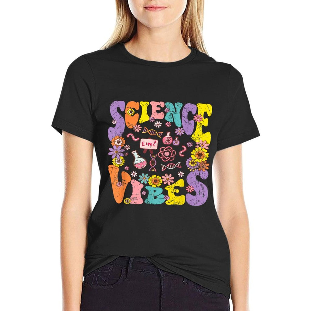 Science Vibes Retro 1st Day of Back To School Groovy Teacher  Moisture-wicking T-Shirt