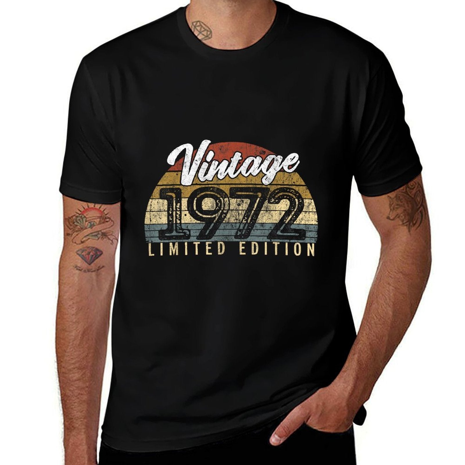 Vintage 1972 Limited Edition 50 Years Old 50th Birthday  Slim-fit Cut T-Shirt