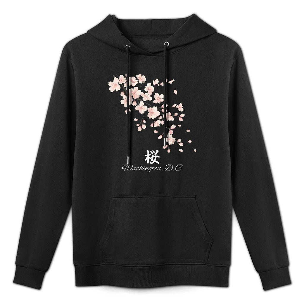 Cherry Blossom Festival Japanese Cherry Blossom Aesthetics with Kanji Relaxed Fit Hoodie