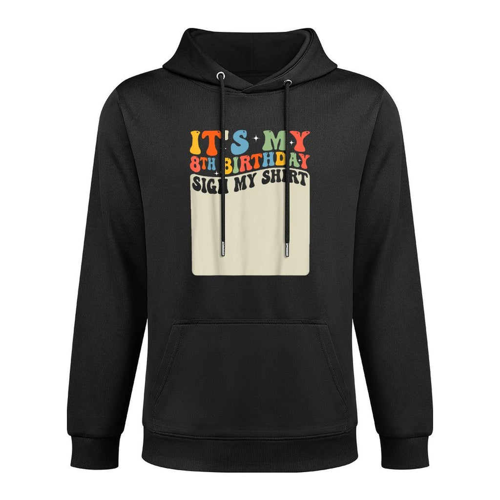 It's My 8th Birthday Sign My Groovy 8 Years Old Party Unisex Design Hoodie