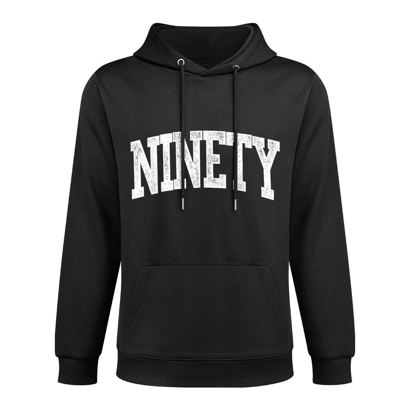 Ninety Minimalist 90th Birthday Design 90-Year-Old Adjustable Hood Hoodie