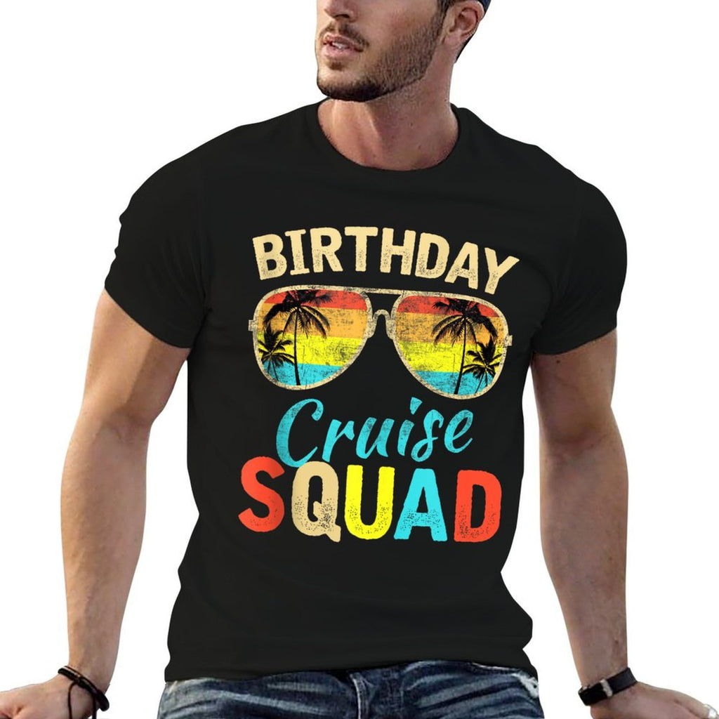Birthday Cruise Squad Birthday Party Cruise Squad 2025  Trendy Pattern T-Shirt
