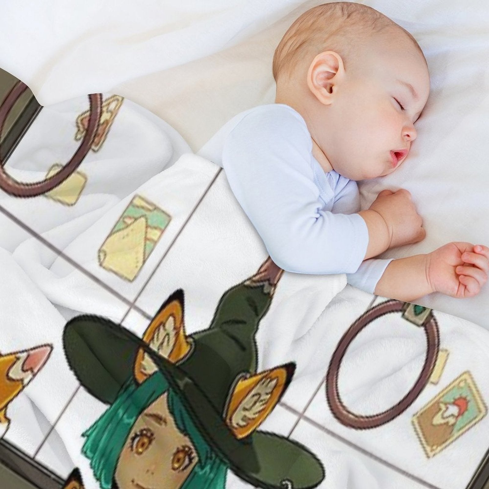 Witch And The Magic Foxes Wrinkle-free Throw Blanket
