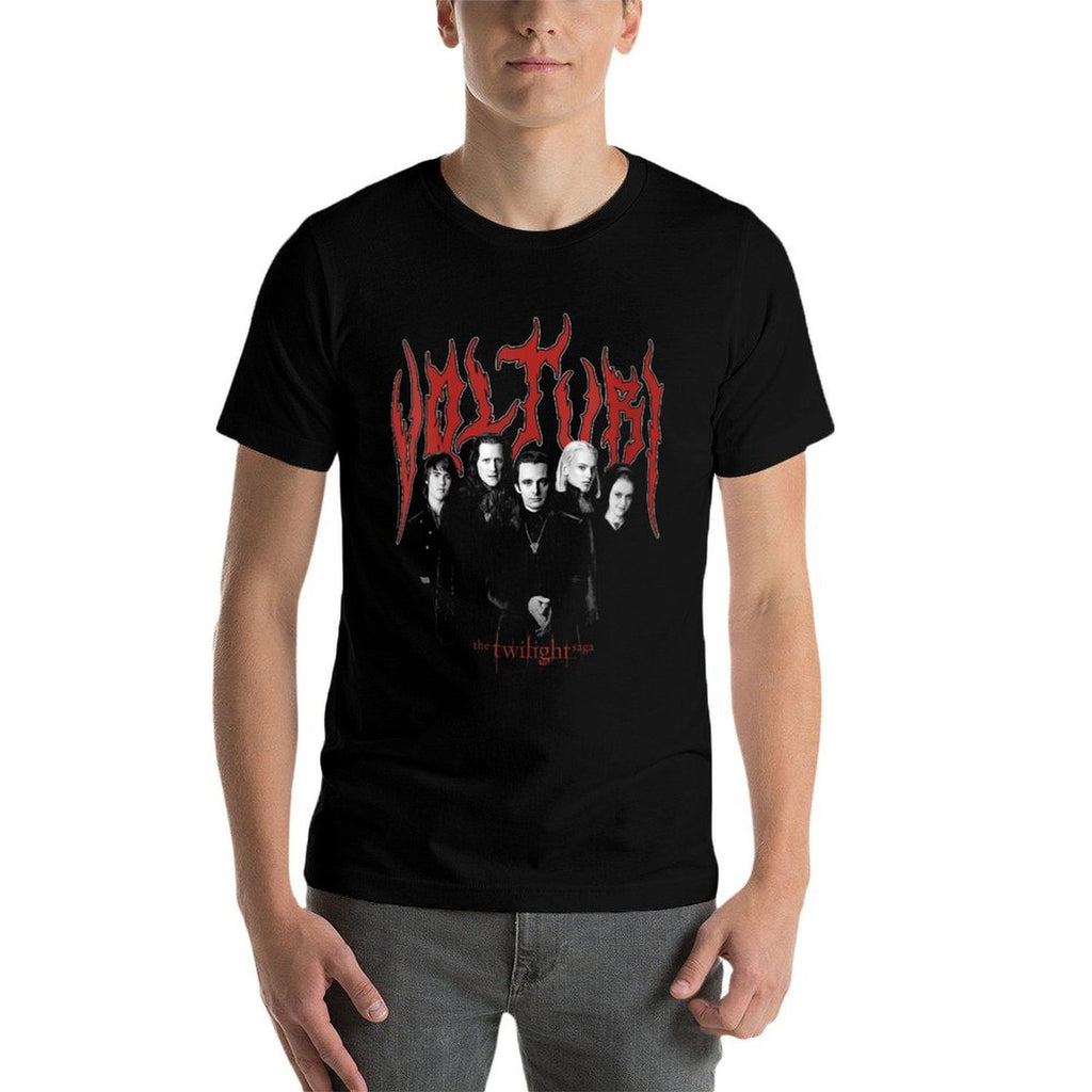 Womens Twilight Saga Heavy Metal Volturi Group Photo Movie  High-quality Stitching T-Shirt