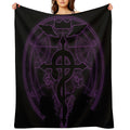 Purple Fullmetal Travel-friendly Throw Blanket