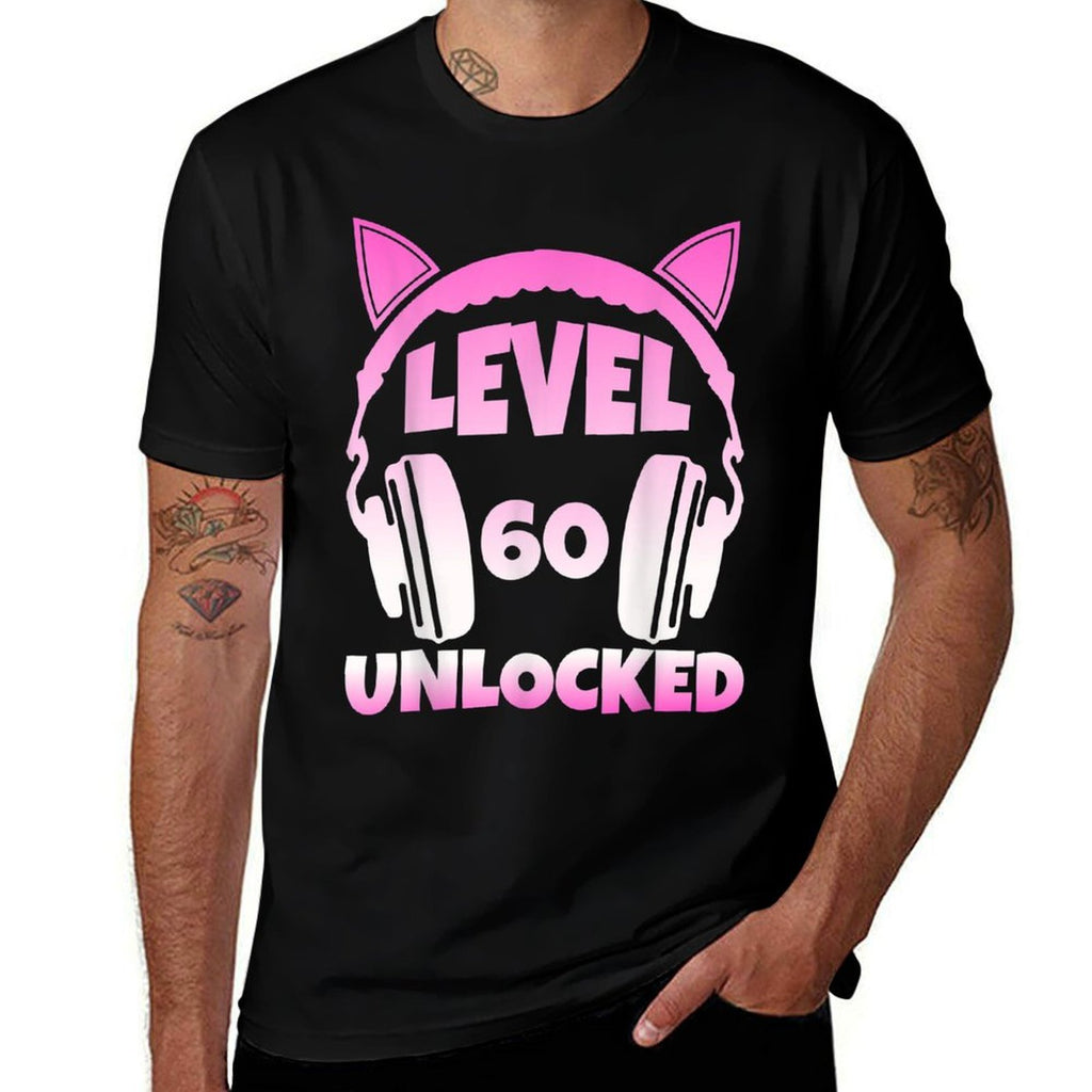Level 60 Unlocked Video Games Lover 60th Birthday  Versatile T-Shirt