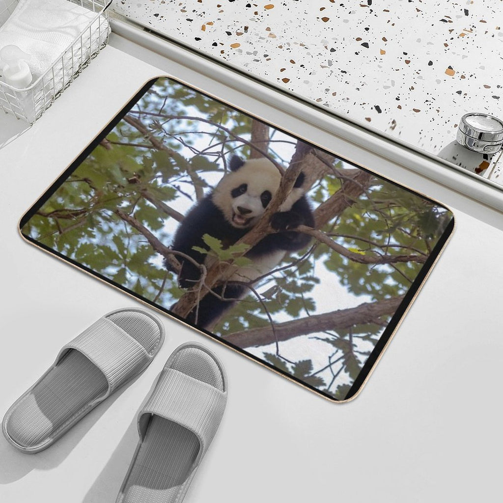 Baby Panda Xiao Qi Ji at The National Zoo  Non-Slip Bath Mat