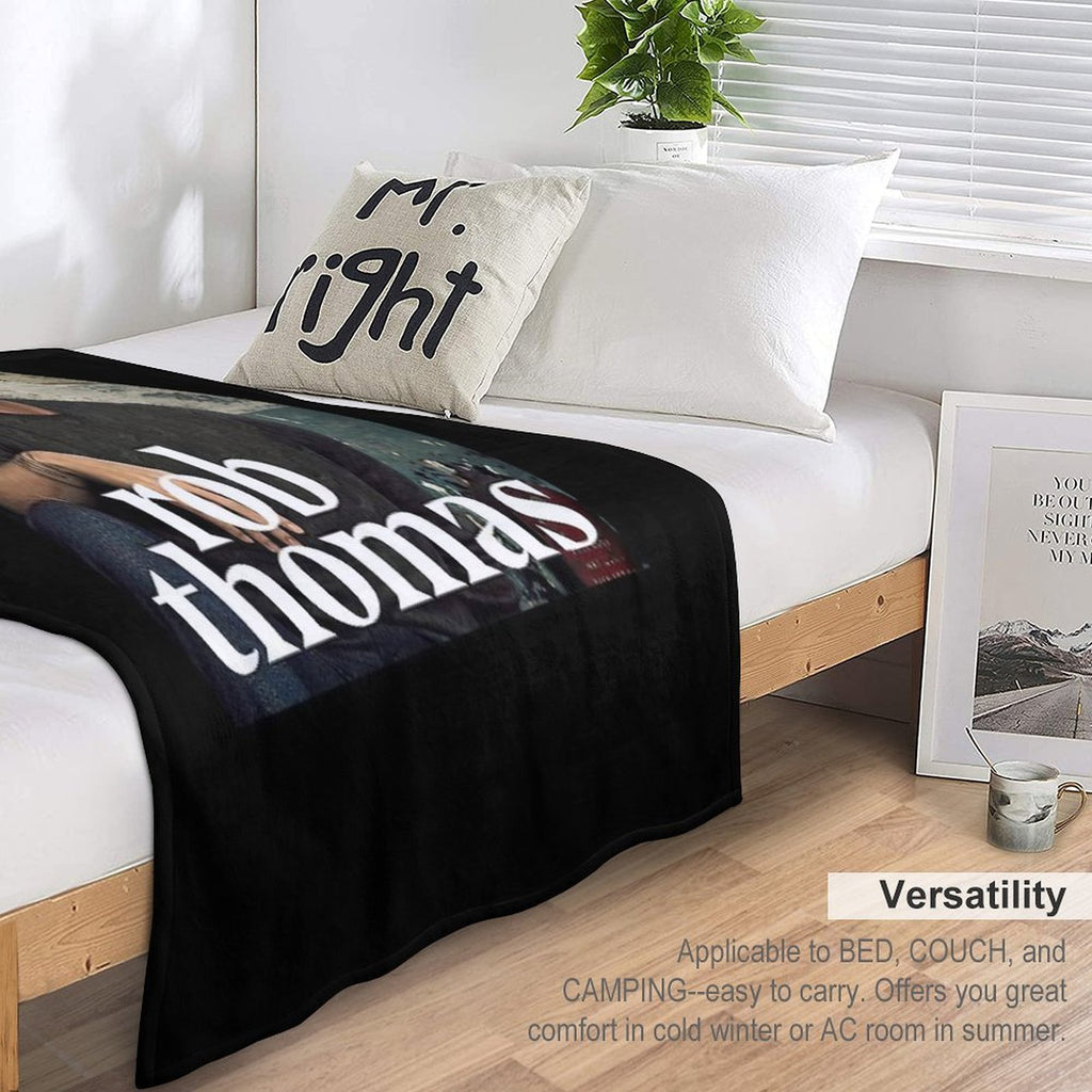 Rob Thomas Singer Music Band Classic Plush Throw Blanket