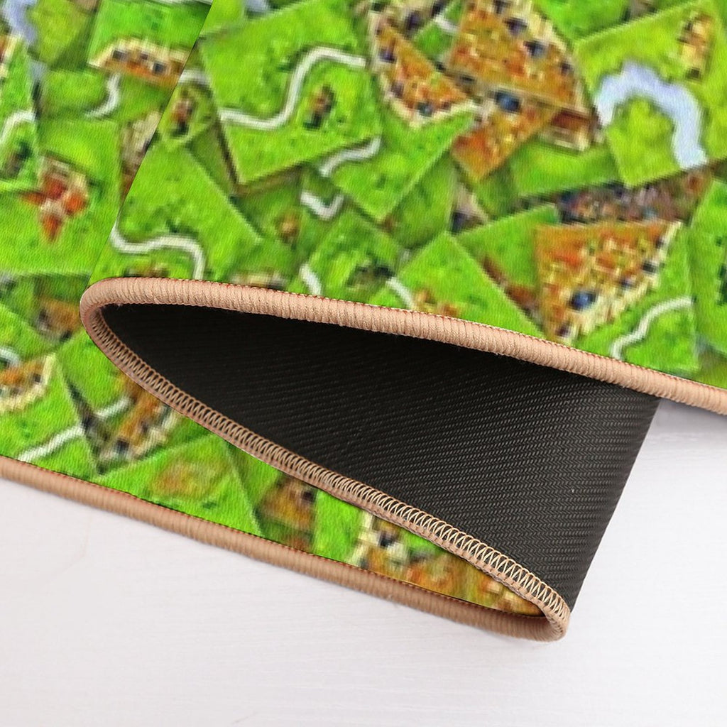 Carcassonne Tiles  Easy To Clean Bath Mat