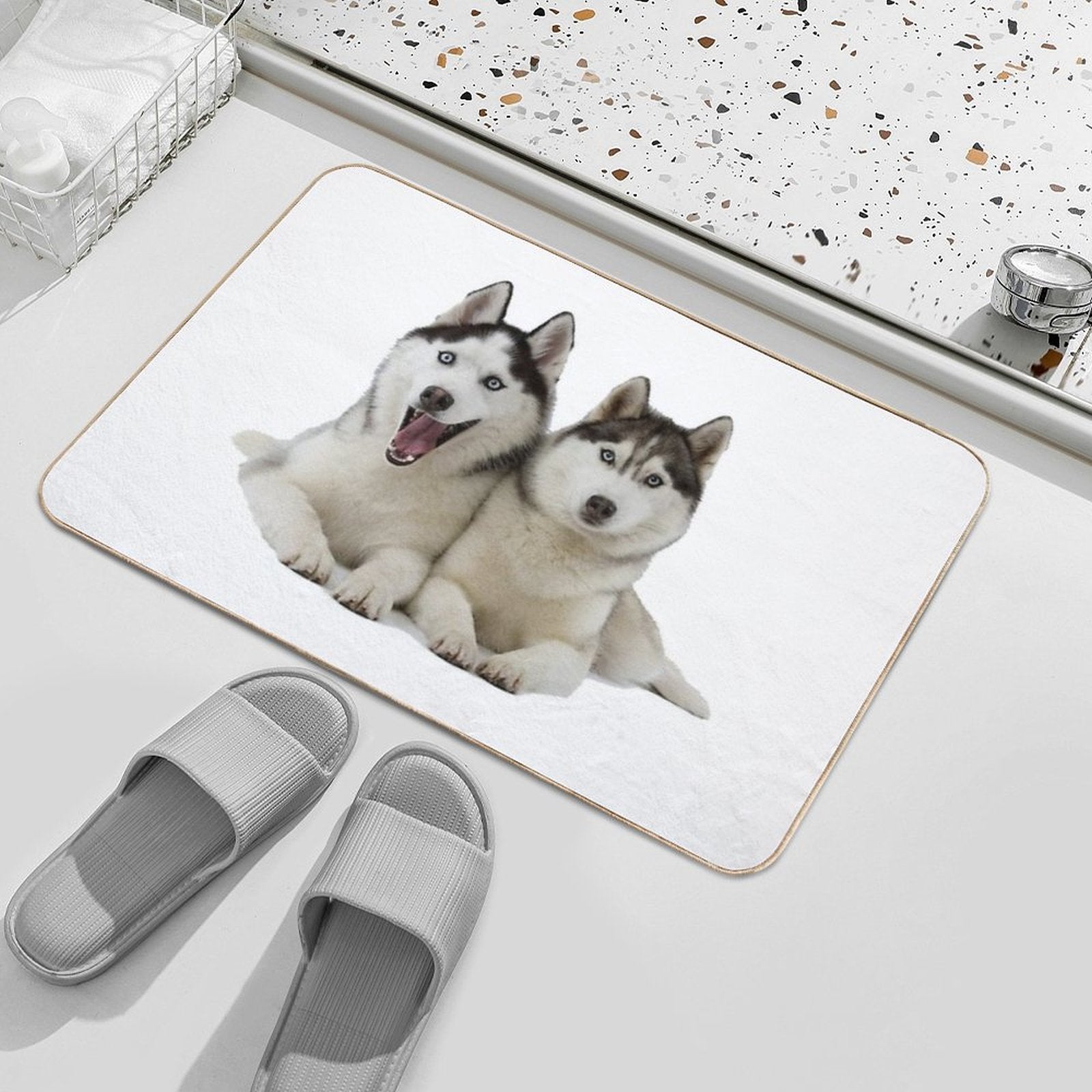 Huskies!  Multi-Purpose Bath Mat