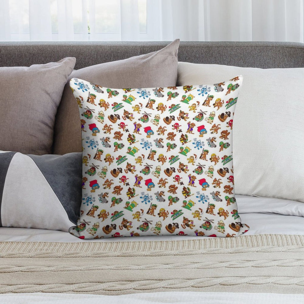 Bloons TD 6 Monkeys Pattern Soft Multiple Sizes Throw Pillow