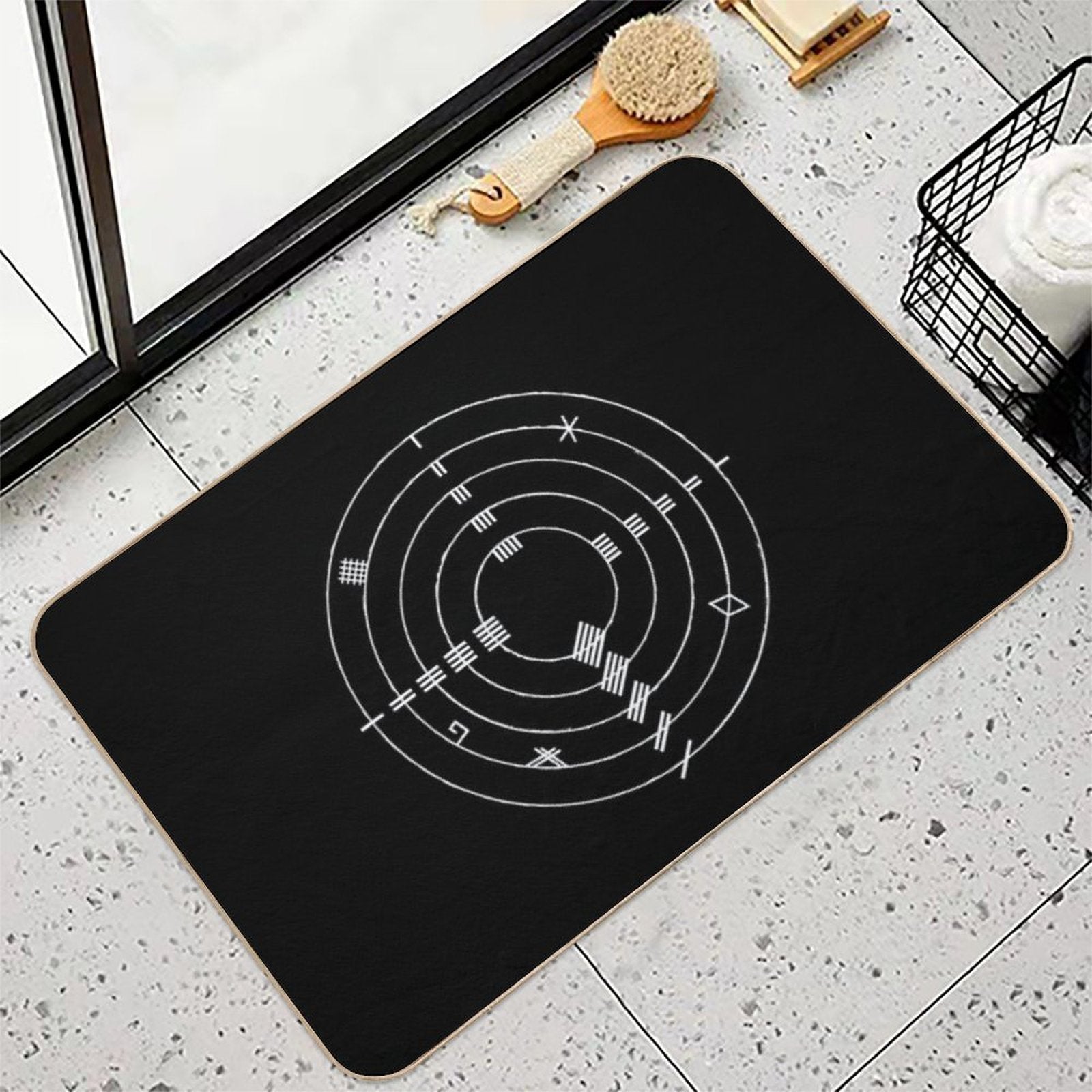 Ogham Wheel  Long-Lasting Bath Mat