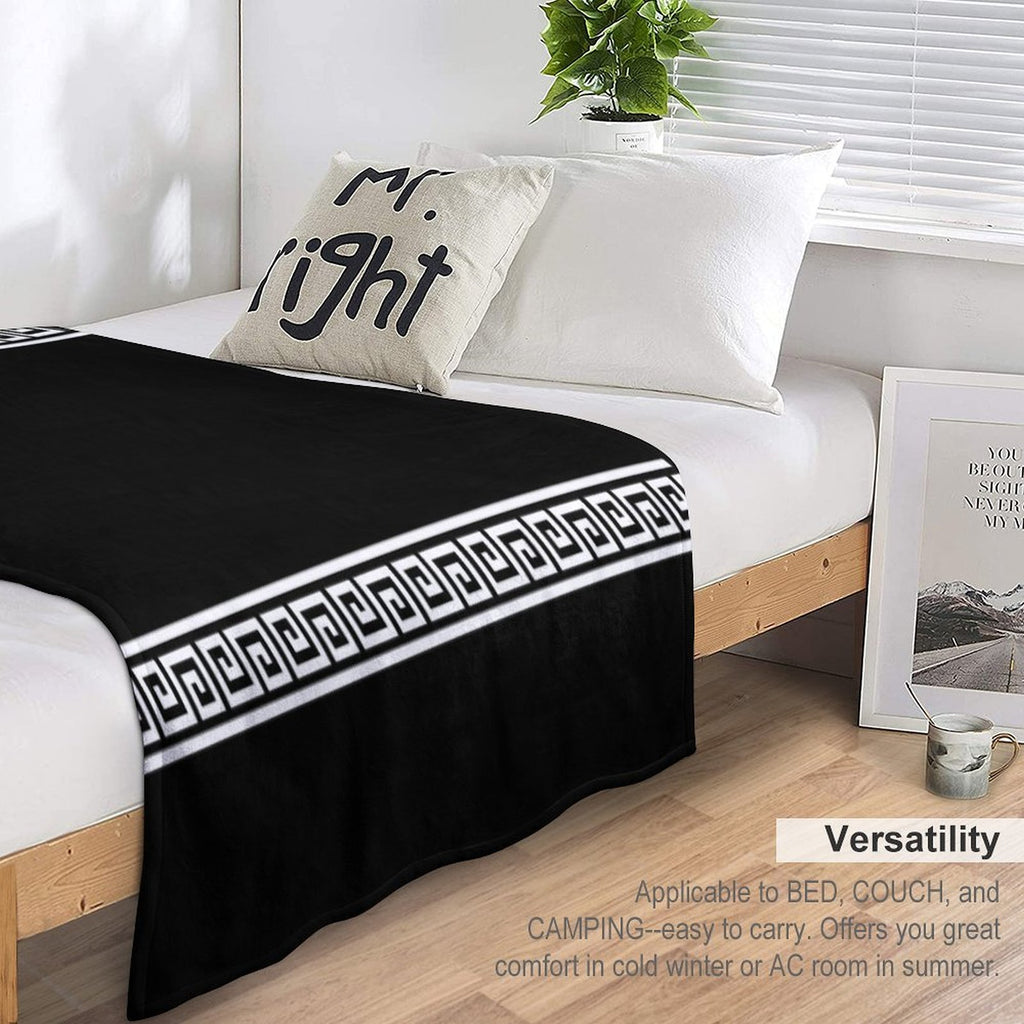 Greek Geometric Pattern Comfort Throw Blanket