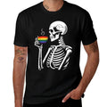 Skeleton Drinking Coffee LGBT-Q Gay Pride Ally Men Women  Affordable Price T-Shirt