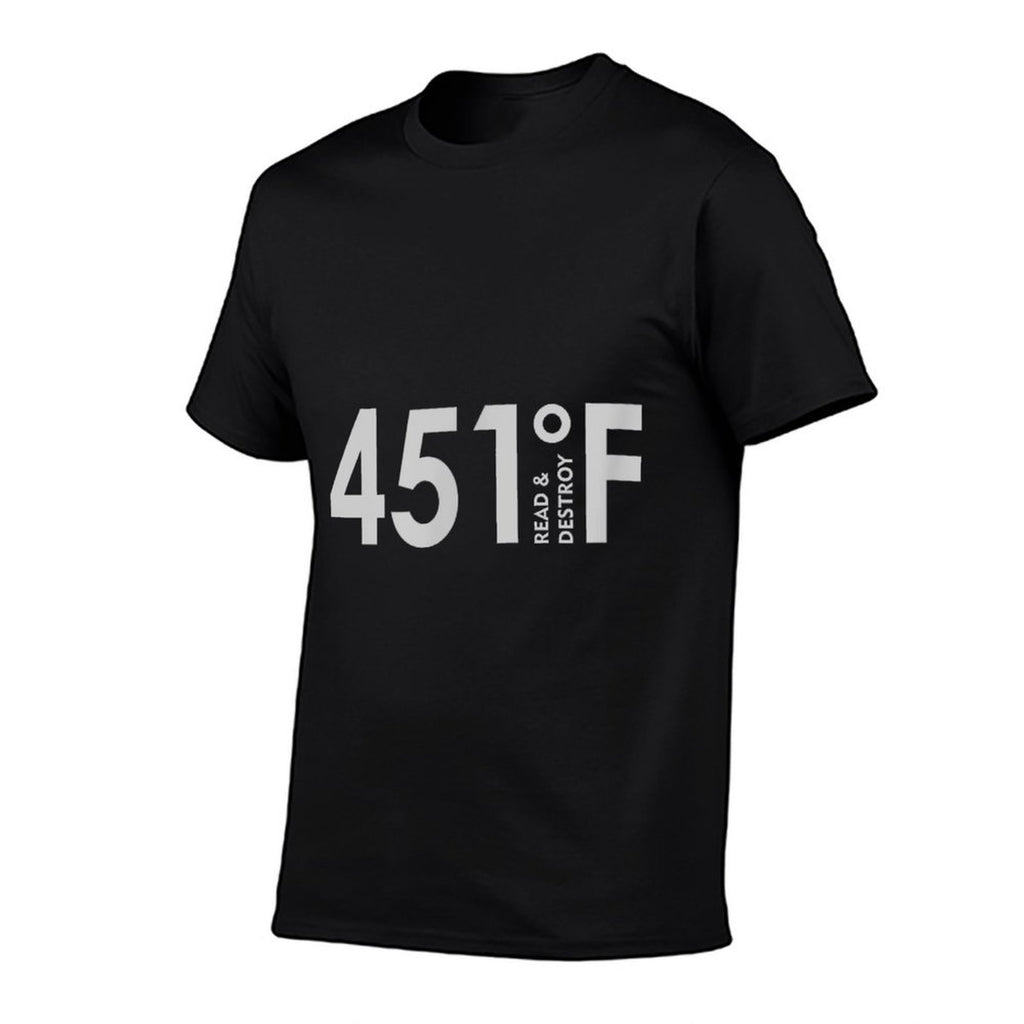 Genius7 Unisex-Adults Black Cotton 80 Polyester 20 Modern Small Fahrenheit 451 Literary Theme  Polyester Blend T-Shirt