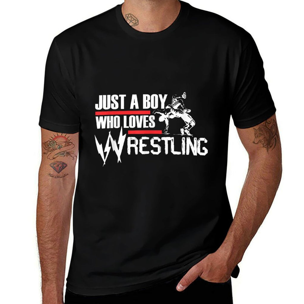 Just A Boy Who Loves Wrestling, Wrestler Wrestle, Fighter 2  Classic T-Shirt