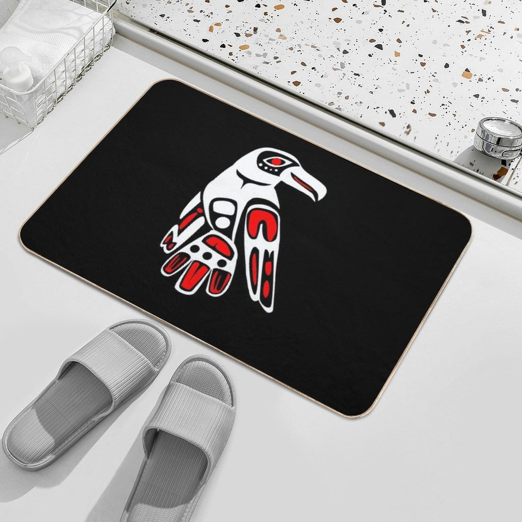 Haida Raven Funny Gift Idea  Pet-Safe Bath Mat