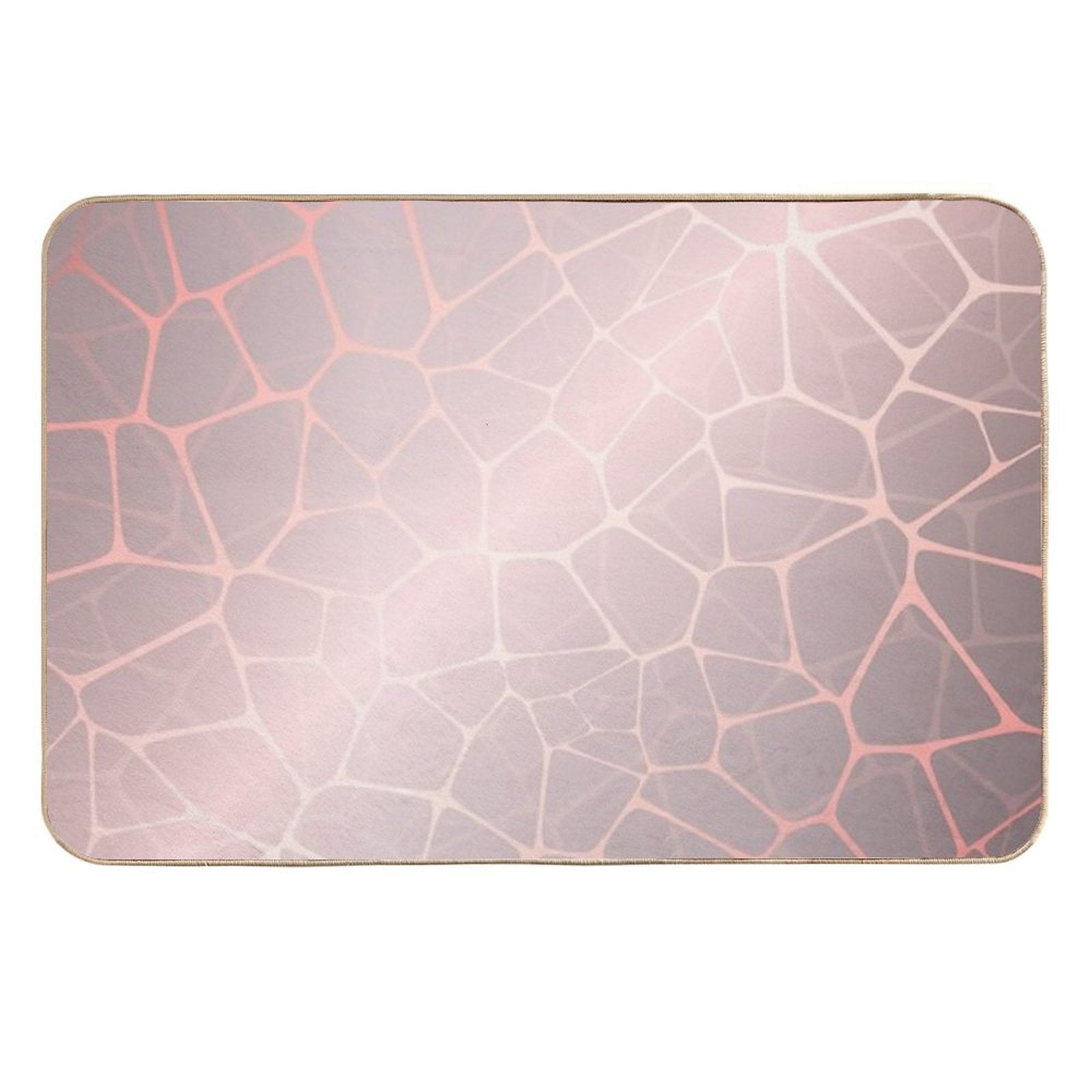 Rose Gold Abstract Shapes  Easy To Clean Bath Mat