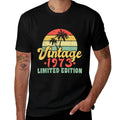 50th Birthday Design – 1973 Summer Palm Trees  Odor-resistant T-Shirt
