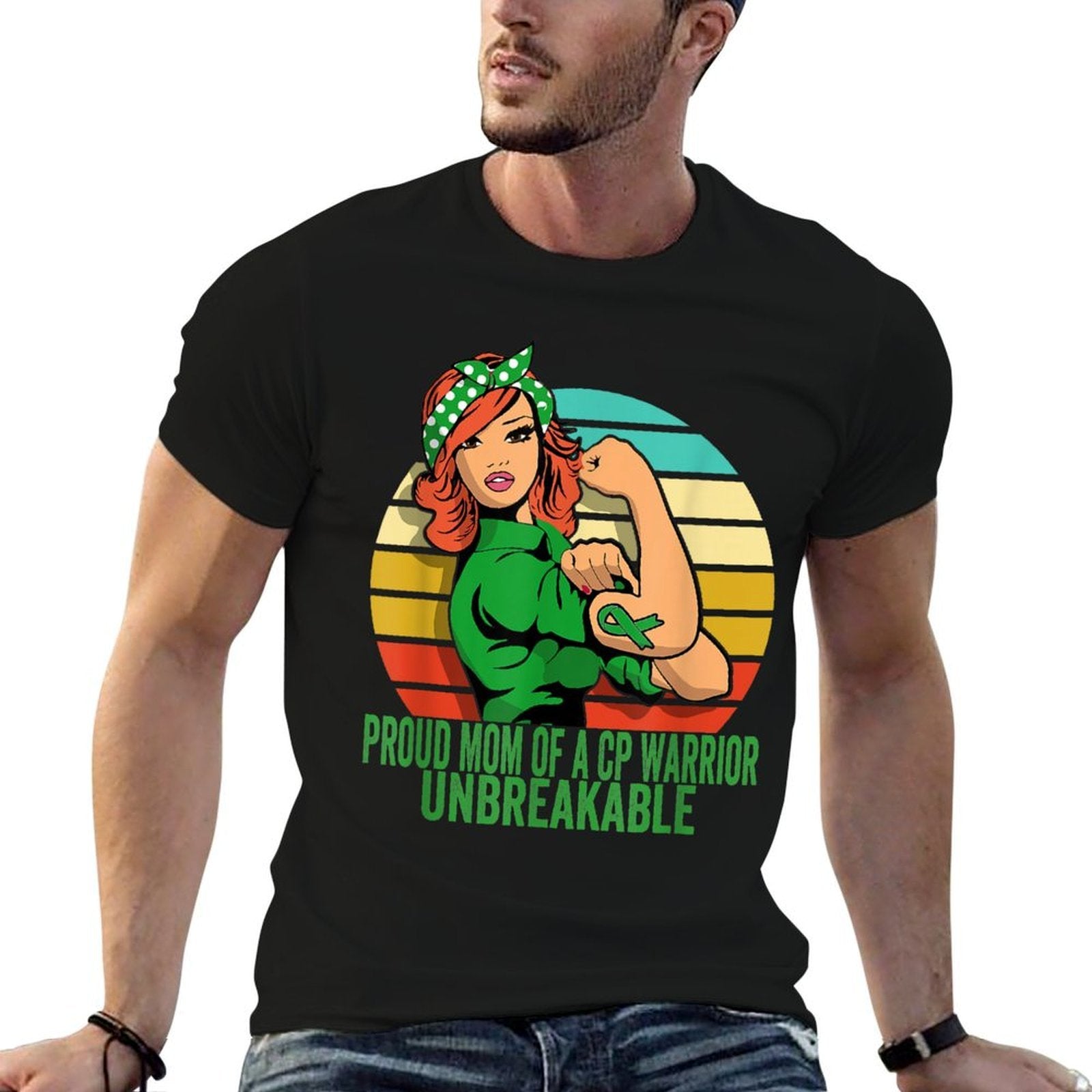 Proud Mom OF A Cerebral Palsy Warrior Unbreakable  Moisture-wicking T-Shirt