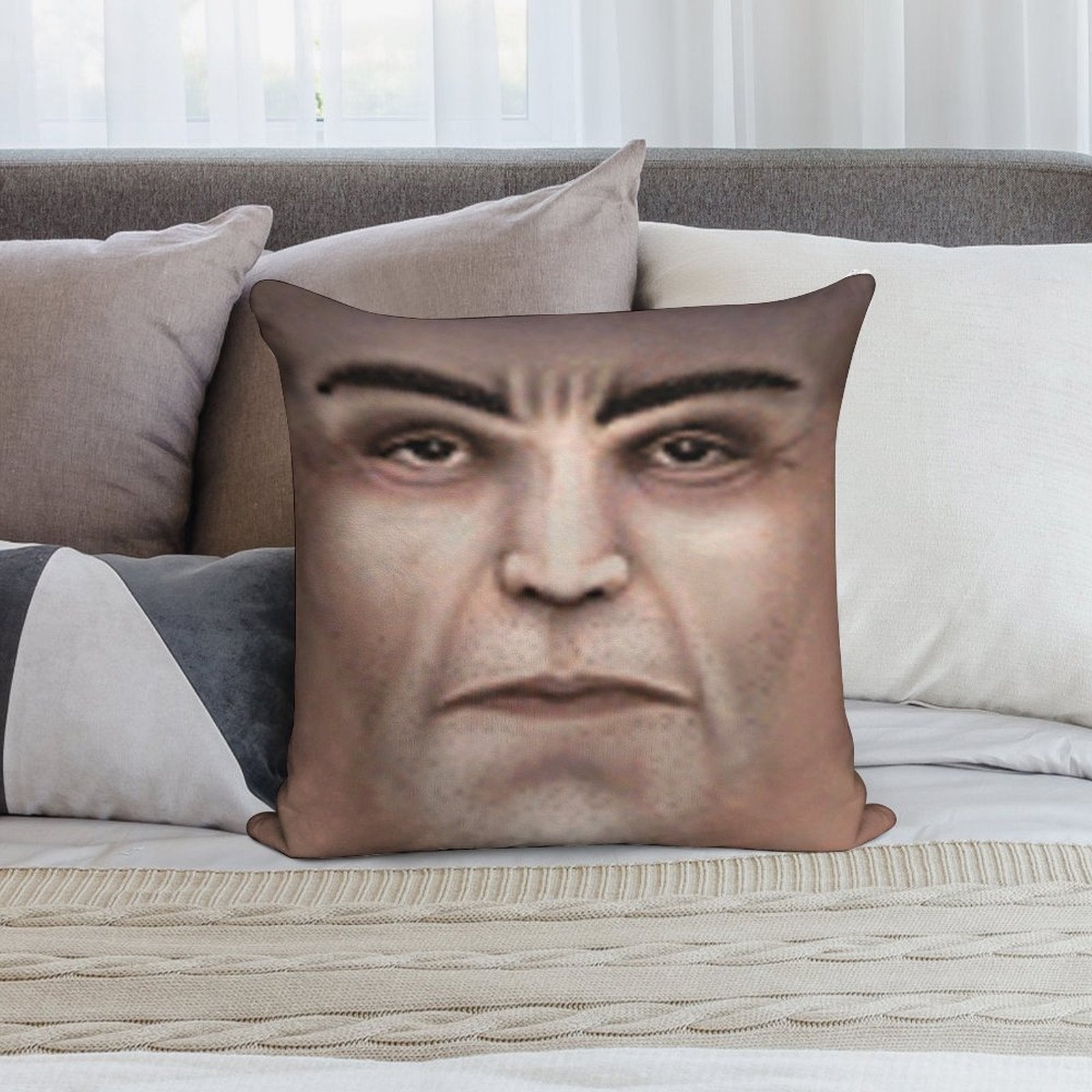 Funny Passport Guy Soft High-Density Material Throw Pillow
