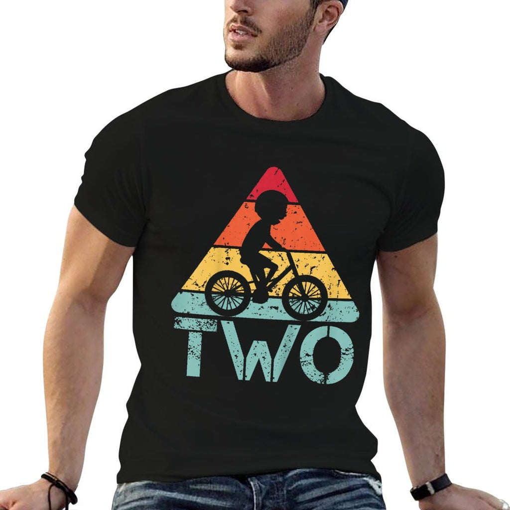 Kids Cyclist Two Birthday Cycling 2nd 2 Year Old Bike Birthday  Lightweight T-Shirt