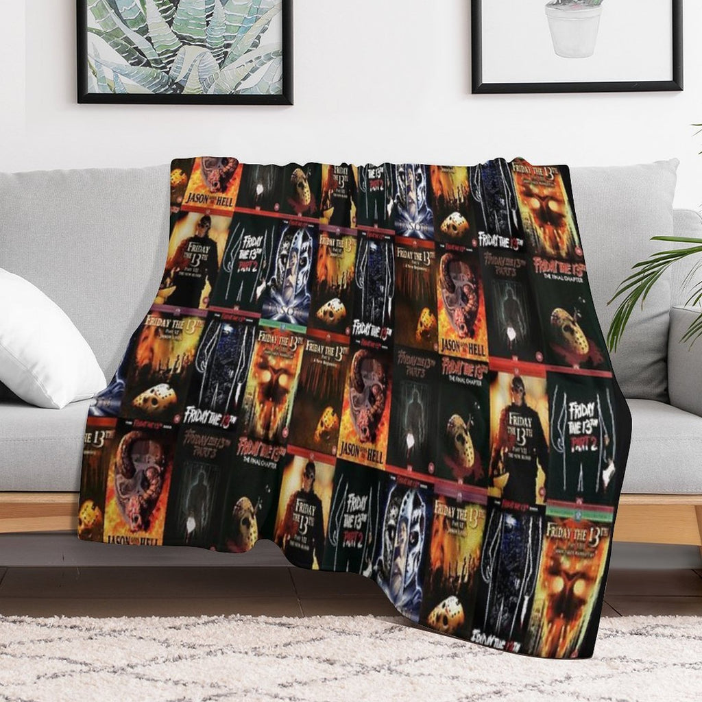 Jason Friday The 13th Movie Covers Premium Throw Blanket