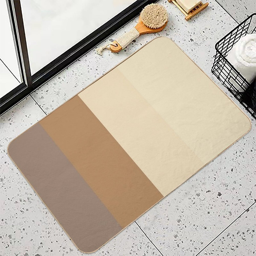 Earth Tones Stripes Pattern  Stain-Proof Bath Mat