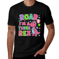 Roar I'm A Three Rex Birthday Girl 3 Year Old Dinosaur  Graphic-printed T-Shirt