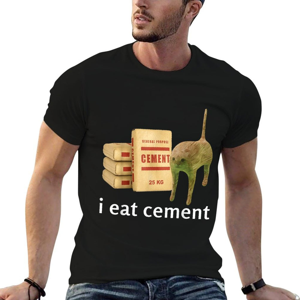 I Eat Cement Cat Kids Funny Dank Cat Meme  Tagless Design T-Shirt