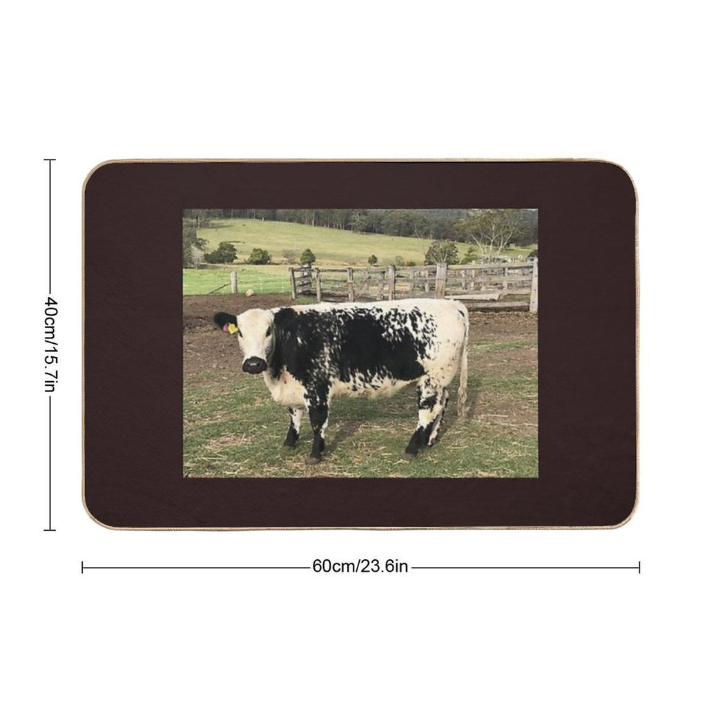 POPPY THE SPECKLE PARK COW  Dirt-Trapping Bath Mat