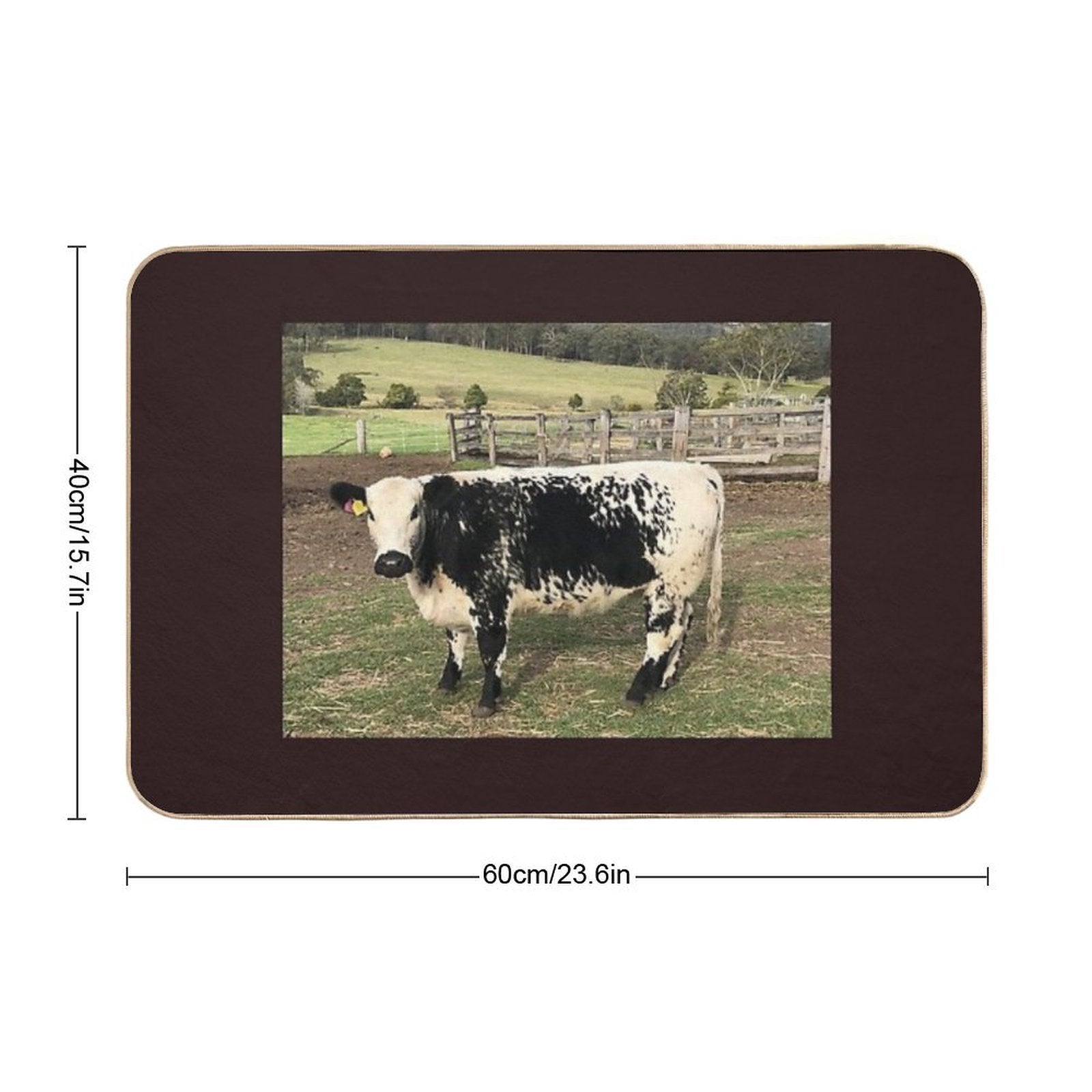 POPPY THE SPECKLE PARK COW  Dirt-Trapping Bath Mat