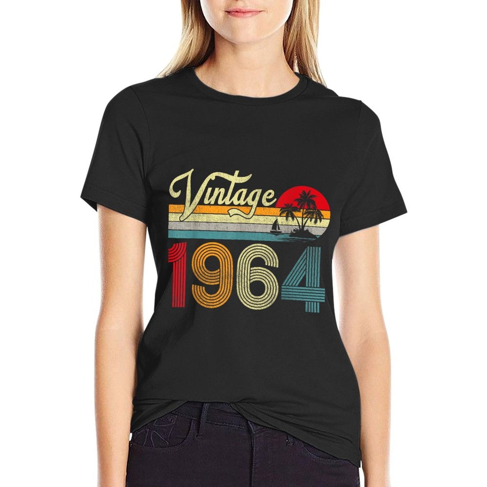 60 Years Old Gift Men Women Vintage 1964 60th Birthday Retro Comfortable T-Shirt