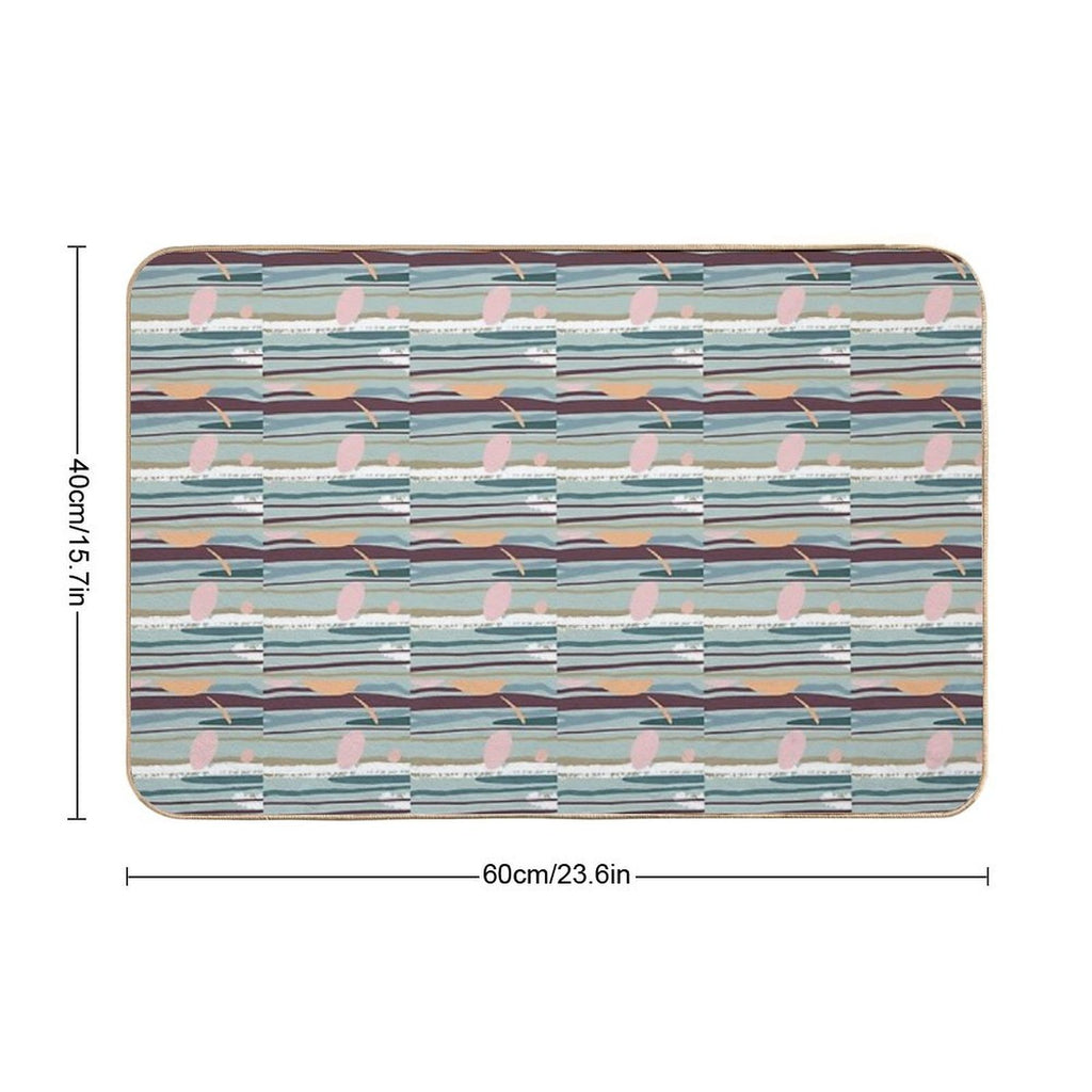 Modern Art Tile  Easy Maintenance Bath Mat