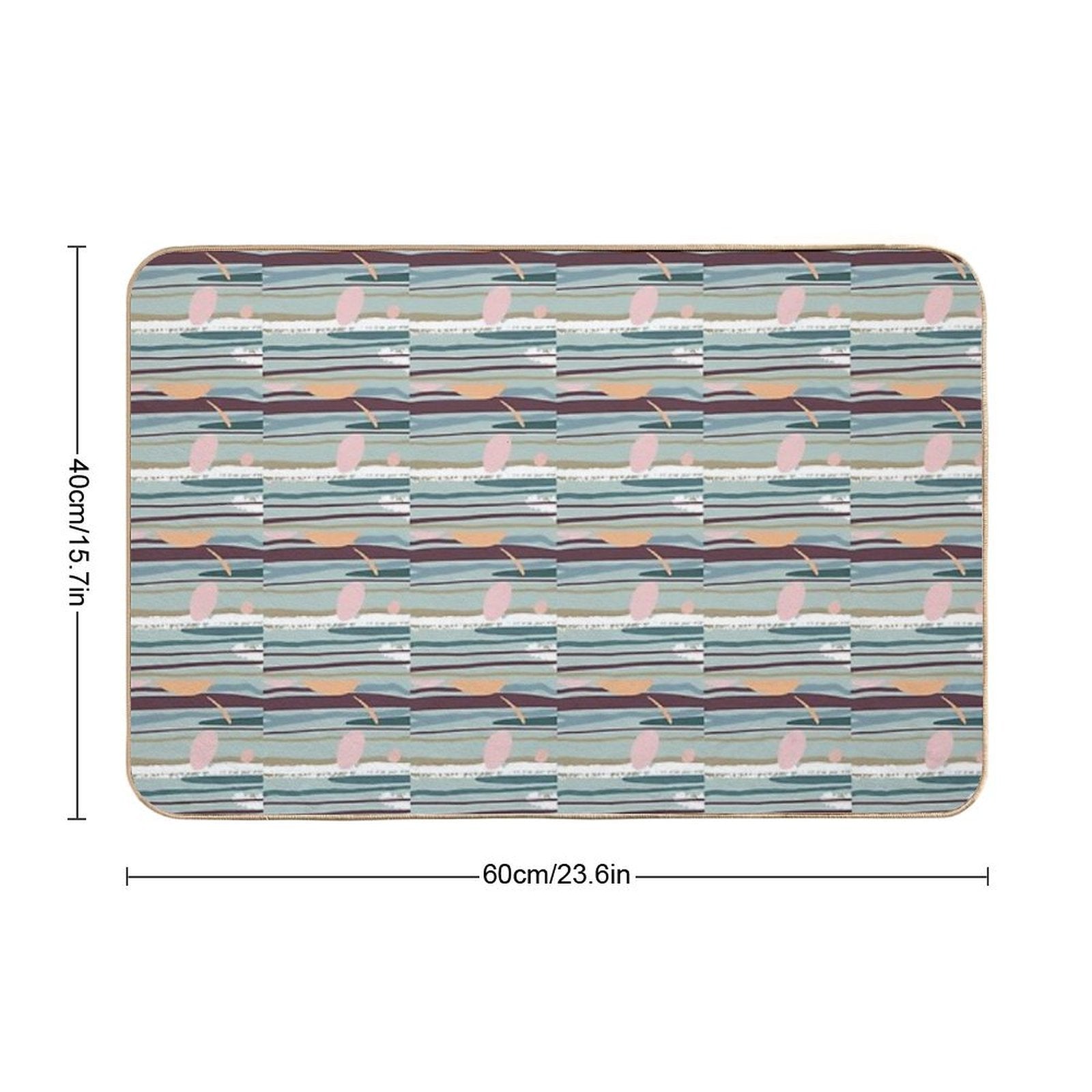 Modern Art Tile  Easy Maintenance Bath Mat