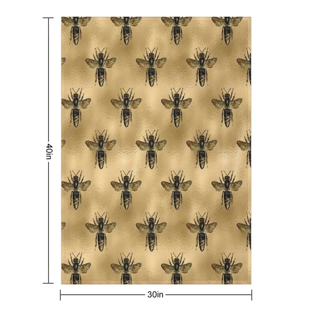 Black Bees Premium Throw Blanket