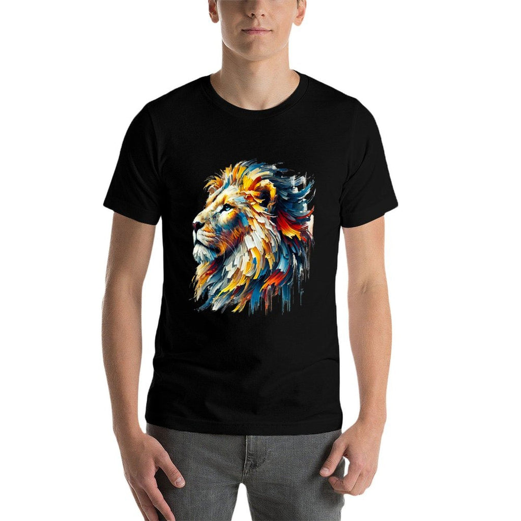 Colorful Abstract Lion Artwork Lion  Quick-drying T-Shirt