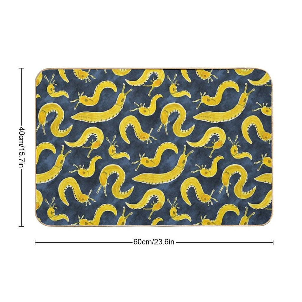 SLUG PARTY Banana Slug Print  Anti-Trip Bath Mat