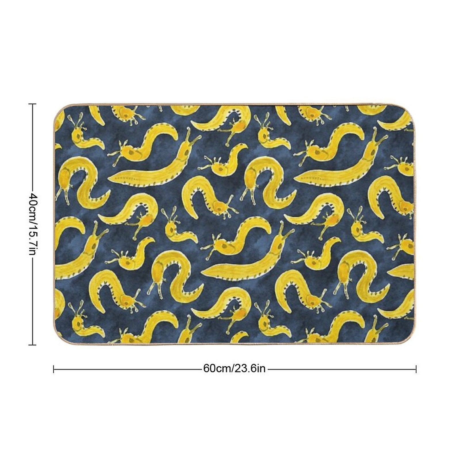 SLUG PARTY Banana Slug Print  Anti-Trip Bath Mat