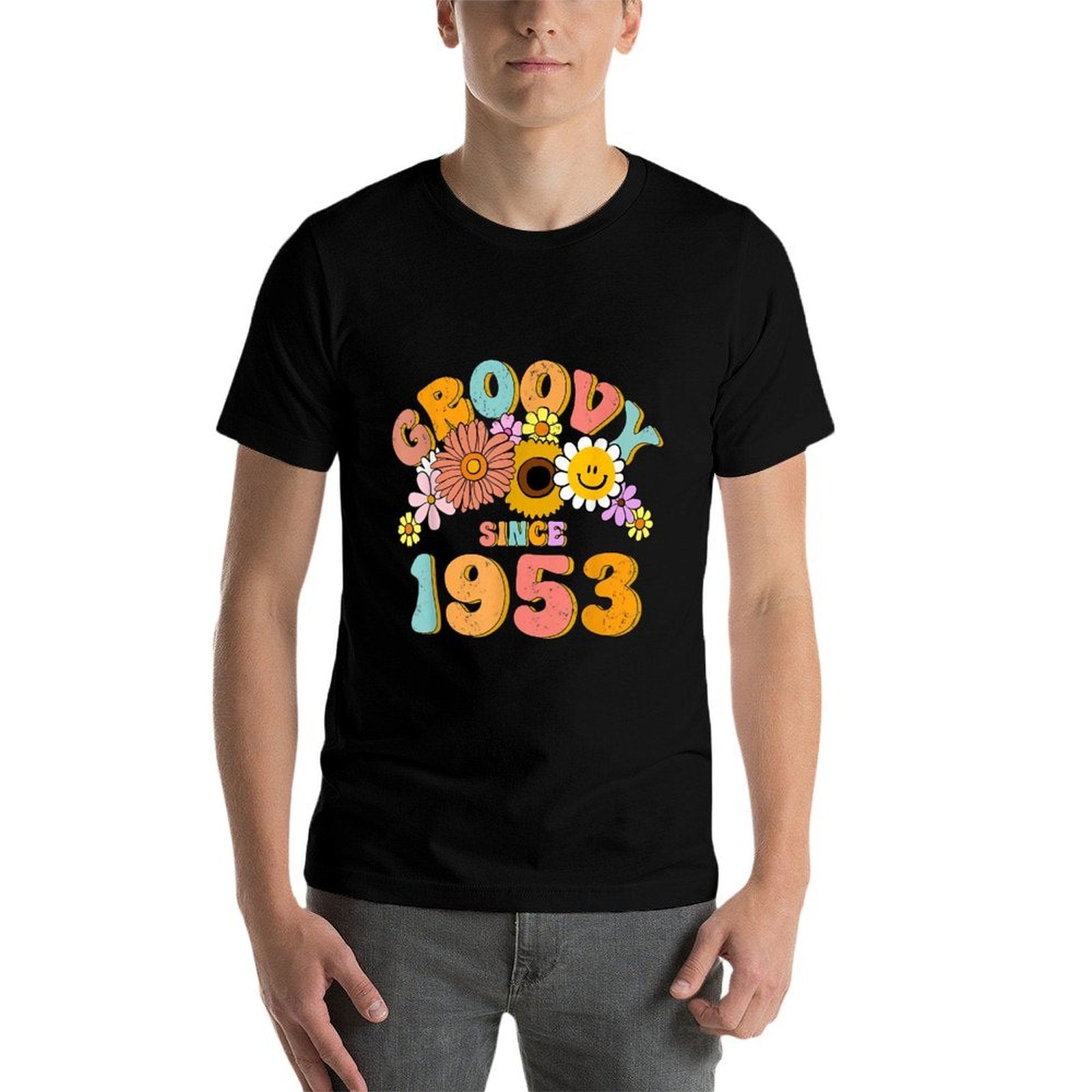 Groovy Since 1953 70 Years Old Vintage Retro 70th Birthday  Easy-care T-Shirt