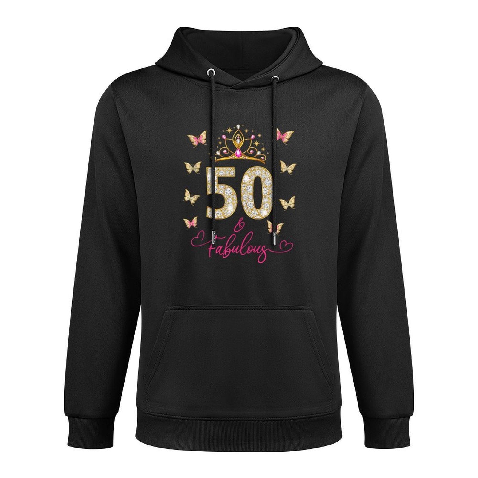 50 And Fabulous, 50 Years Old Women, 50th Birthday Customizable Surface Hoodie