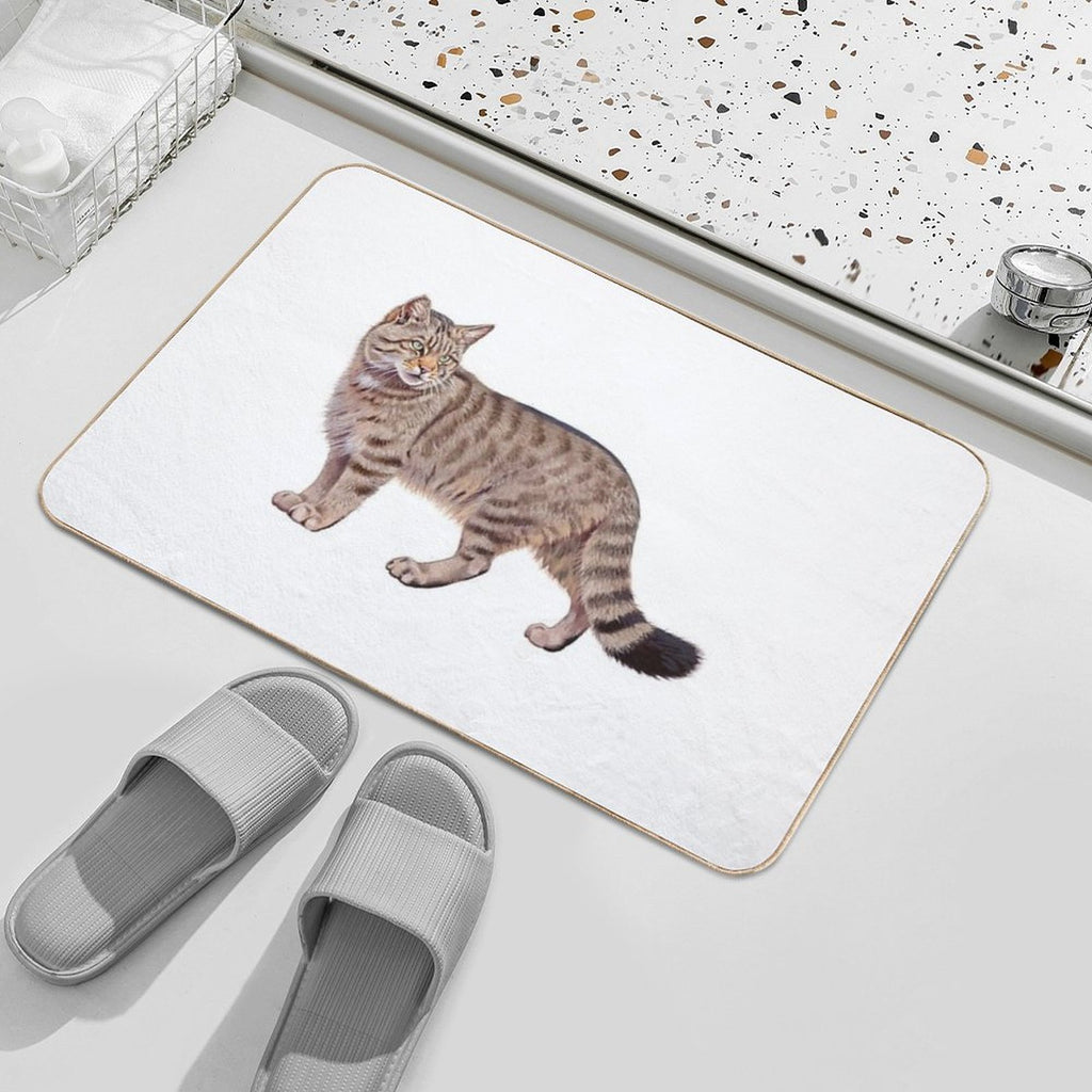European Wild Cat  Rapid-Drying Bath Mat