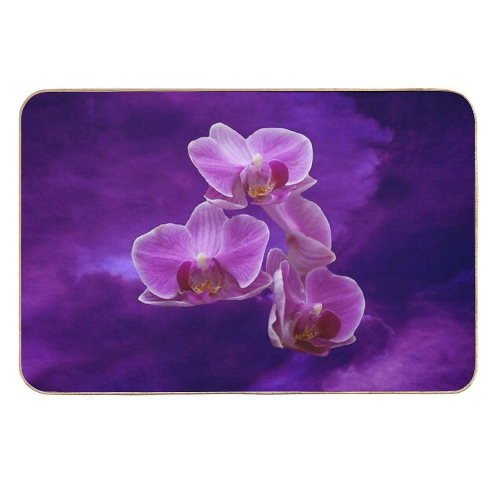 Purple Orchids  Rapid-Drying Bath Mat
