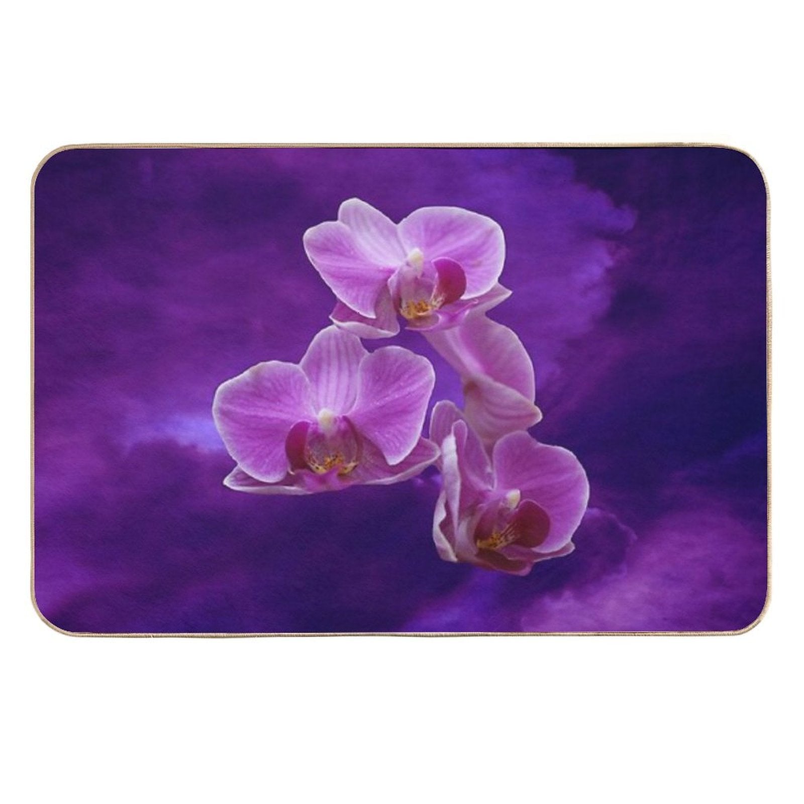 Purple Orchids  Rapid-Drying Bath Mat