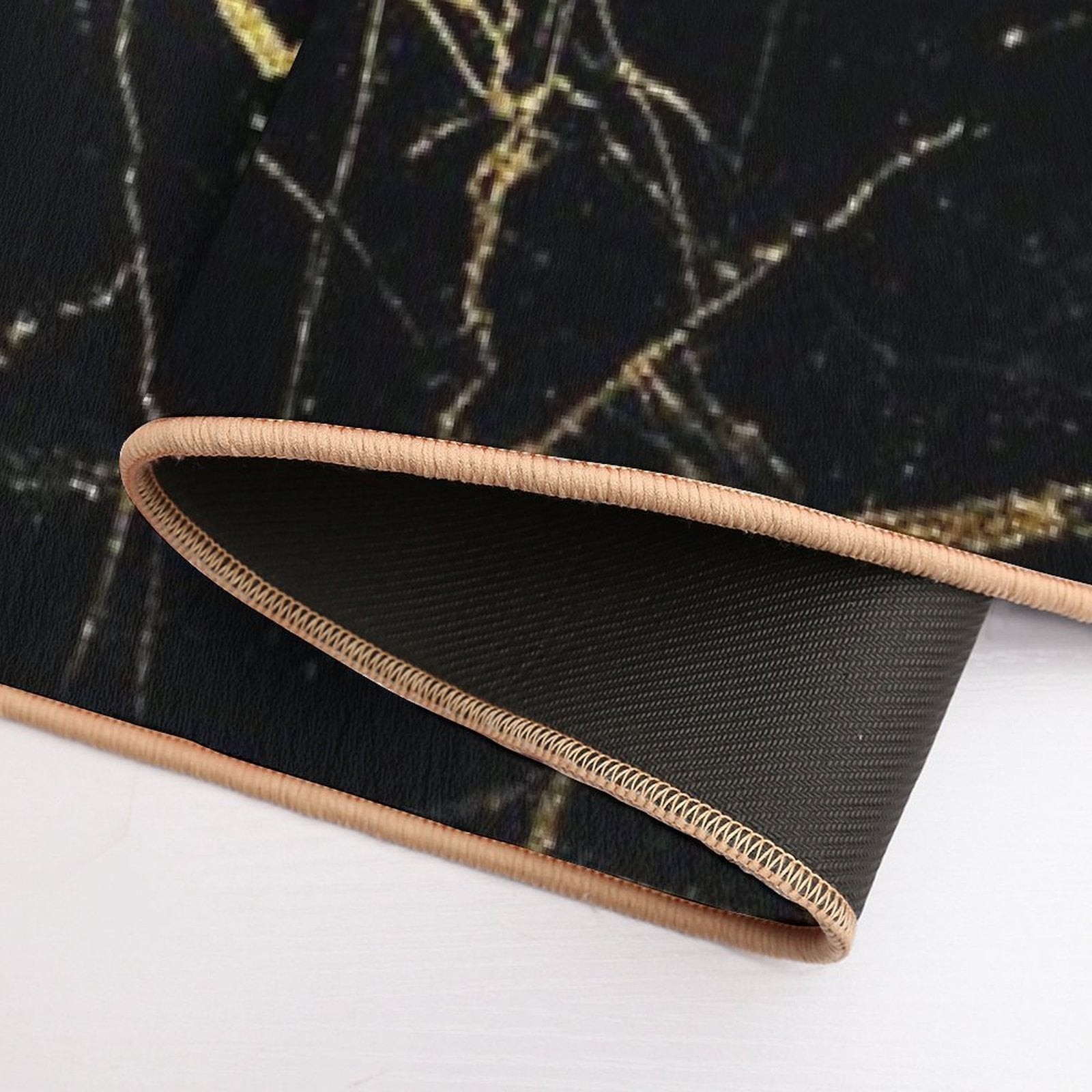 Black Gold Marble  Pet-Safe Bath Mat